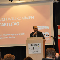 Eröffnung des Parteitags durch den Vorsitzenden Christian Köning